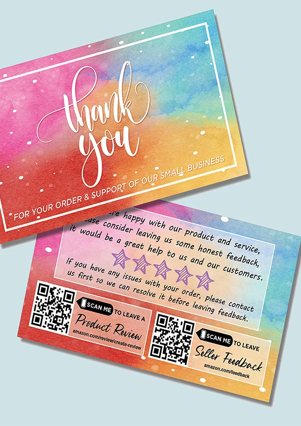 Printed QR Code Feedback Product Packaging Insert